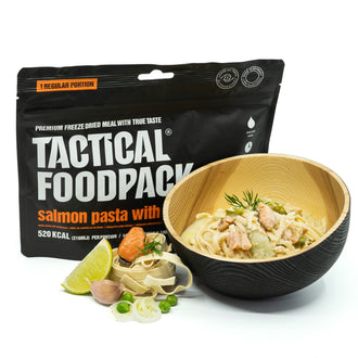 Hauptgericht Lachs-Pasta mit Weißwein