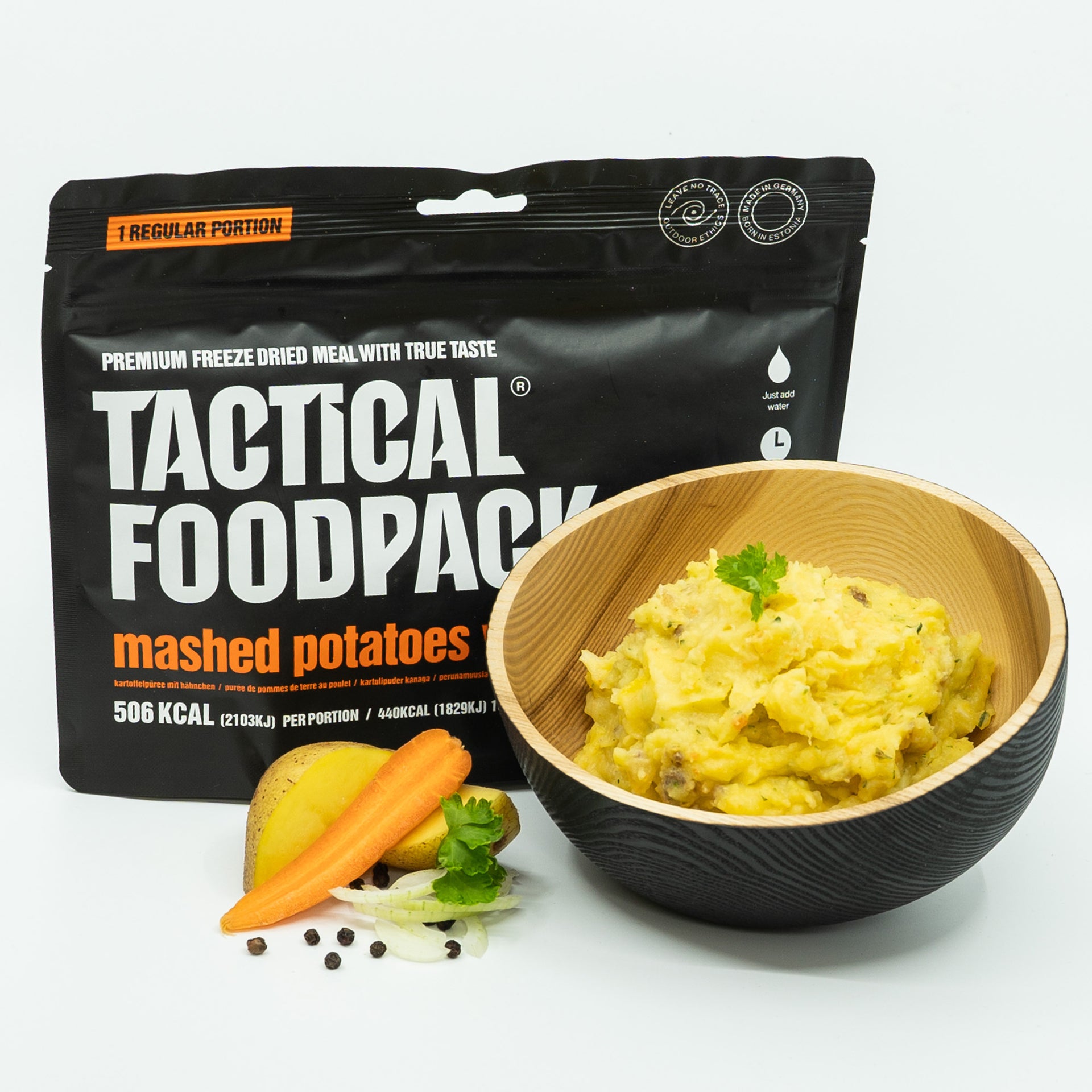 Hauptgericht Kartoffelpüree mit Hähnchen