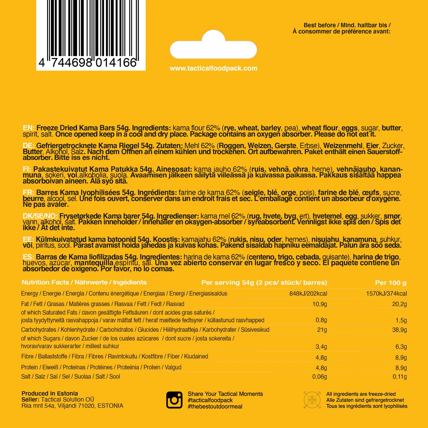 Snack Freeze Dried Kama Bars