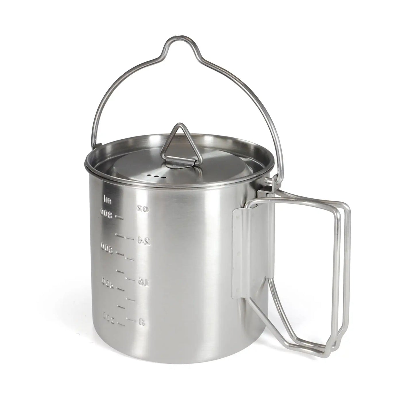 Edelstahl Camping Topf 2 in 1