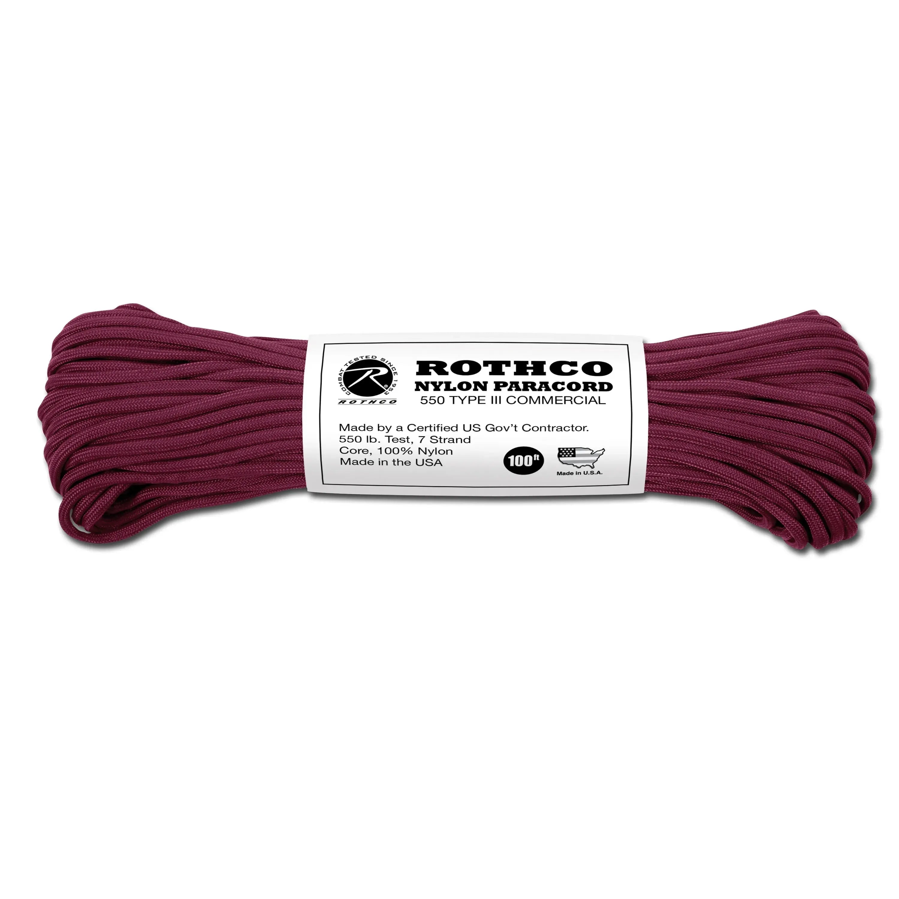 Rothco 550 Paracord Seil - Typ III Commercial, 100 Meter US-made Survival Seil