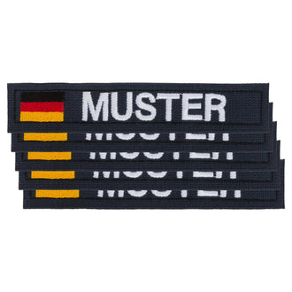 Namensbänder 5er Set DE navy weiß