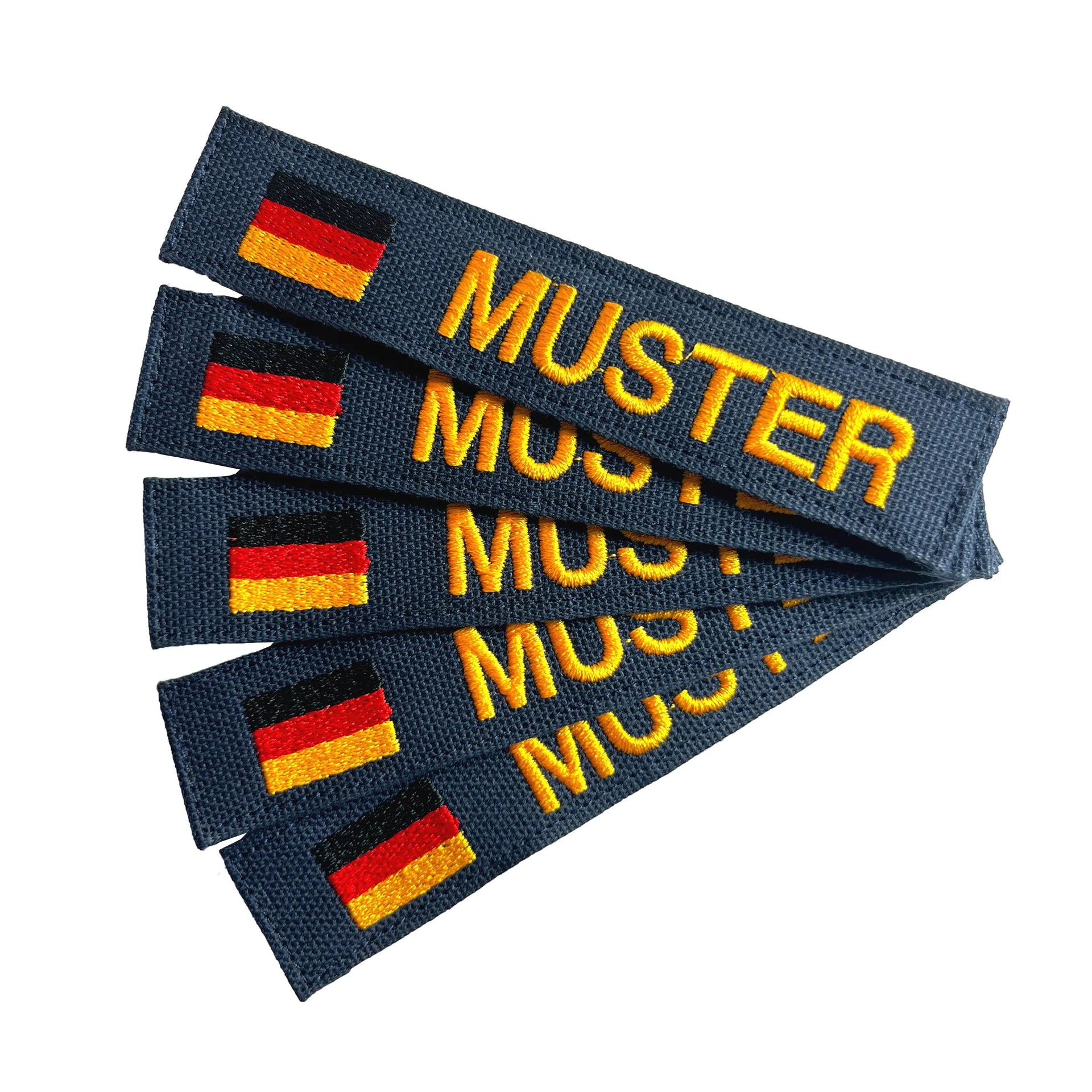 Namensbänder 5er Set mit Flagge Navy