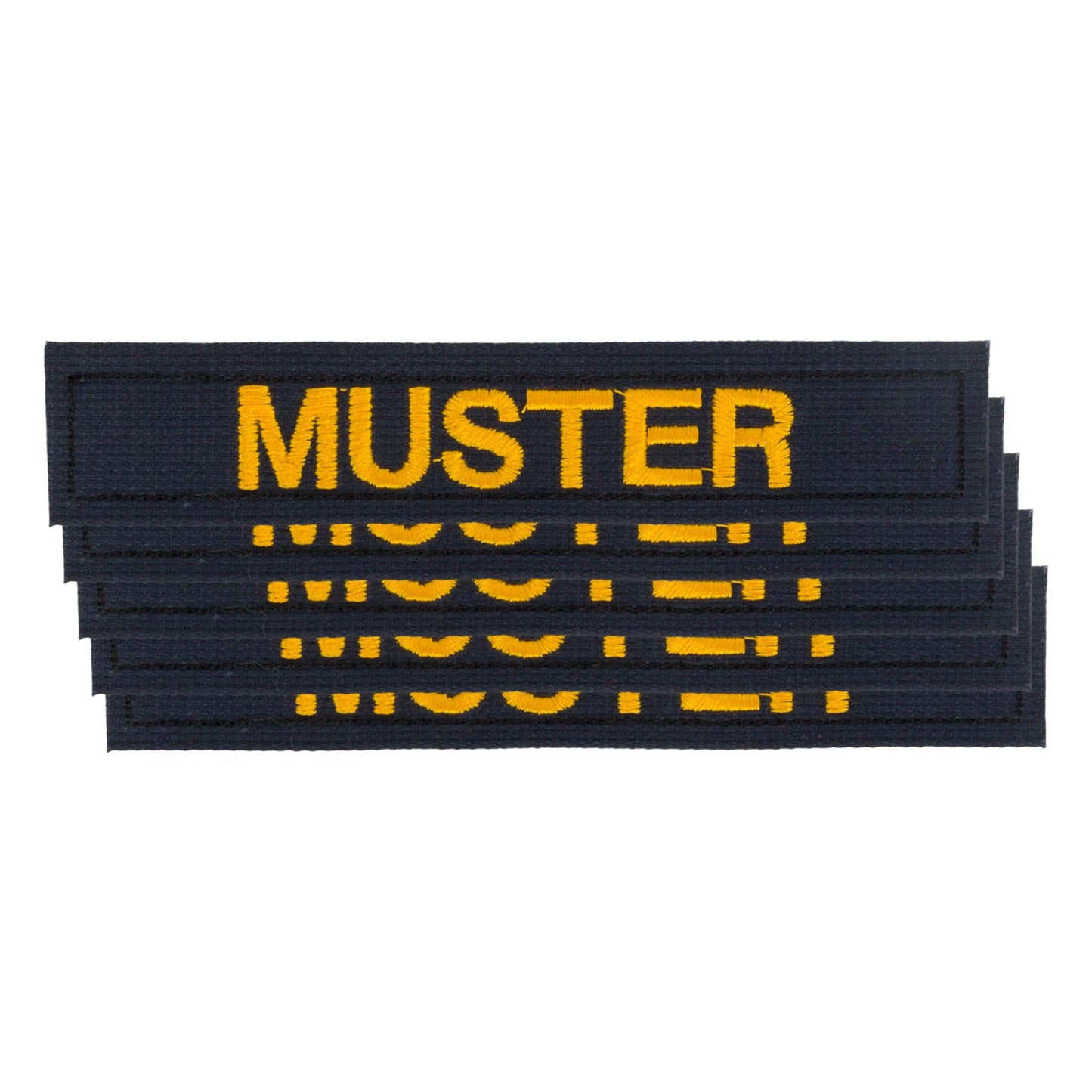 Namensbänder 5er Set Navy Gold