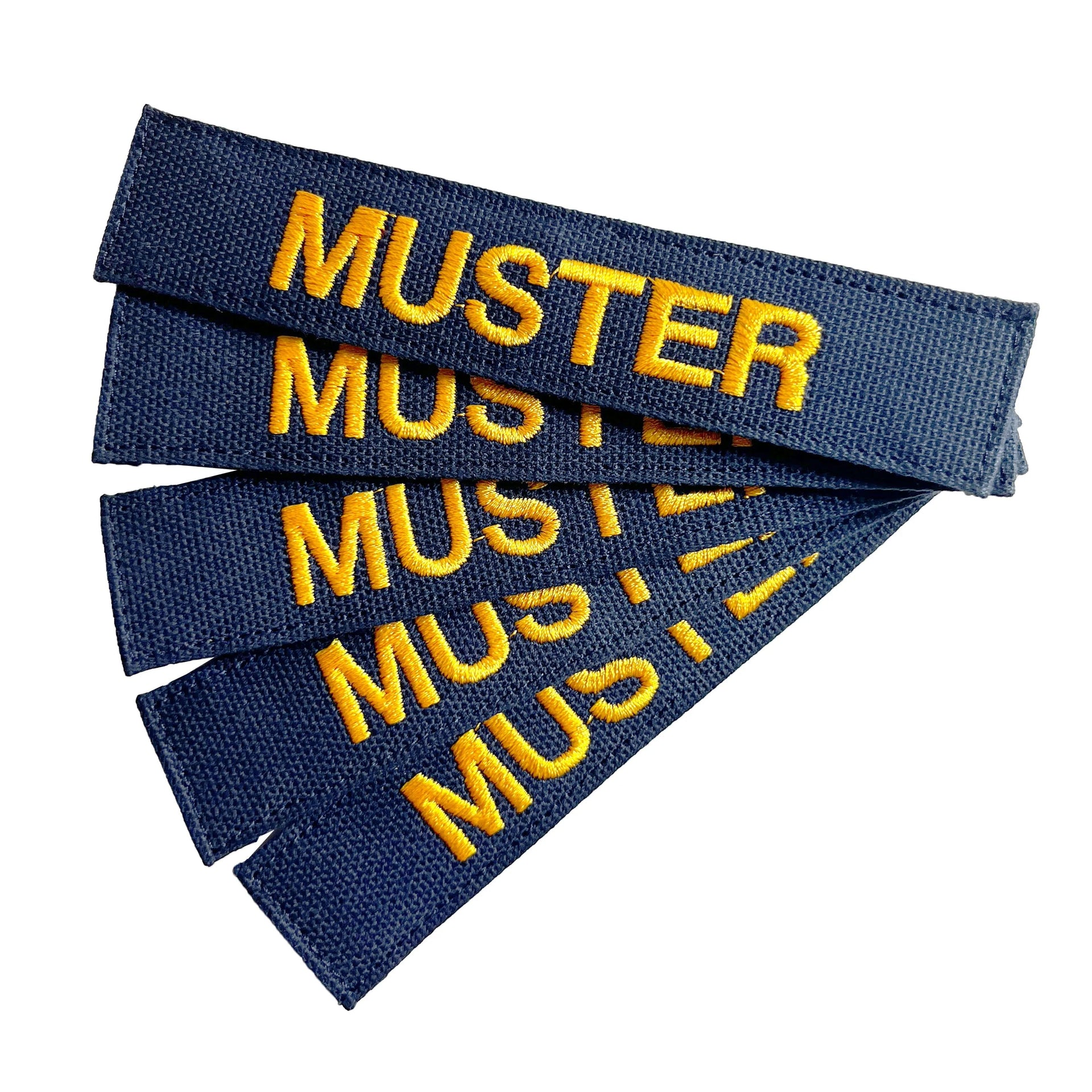 Namensbänder 5er Set Navy Gold