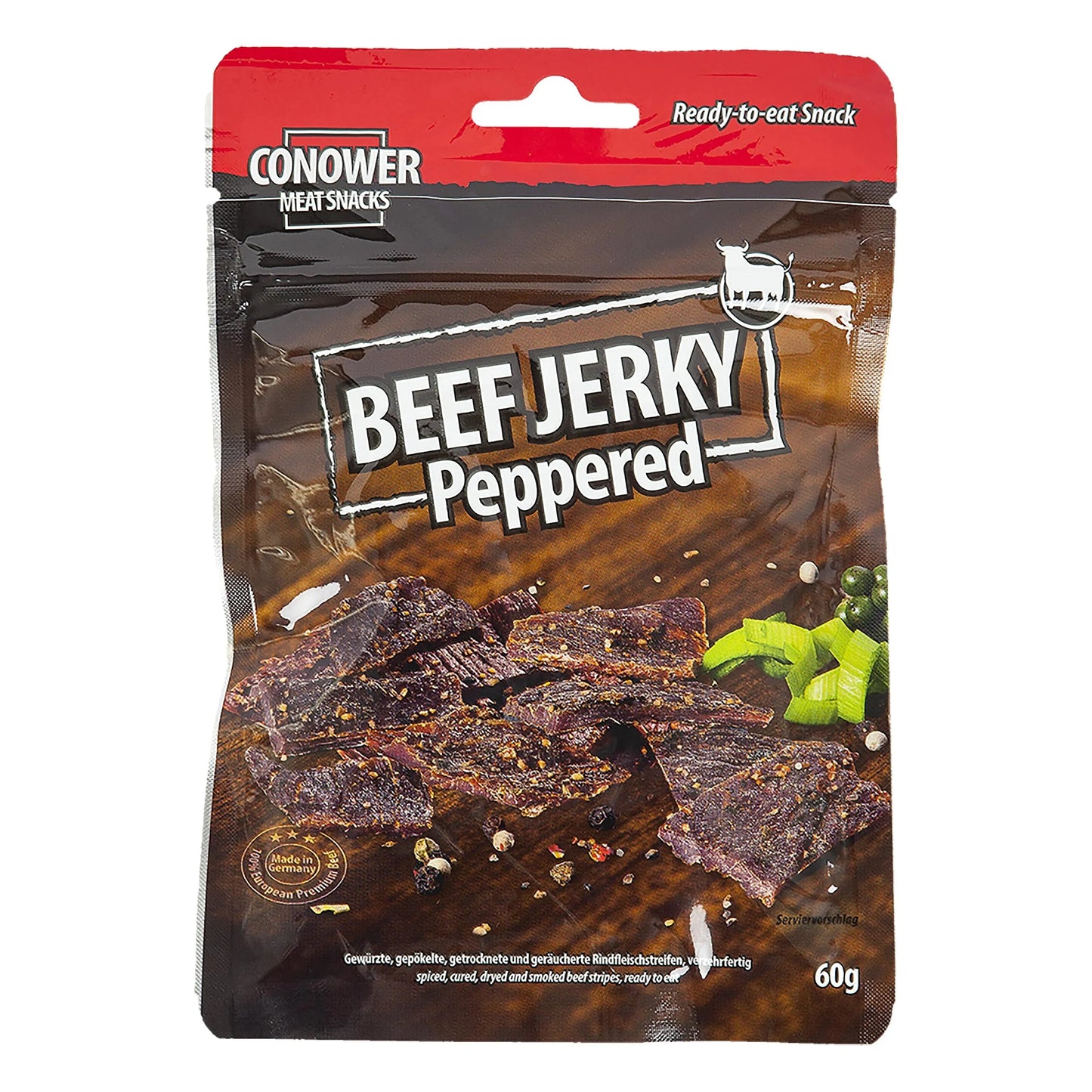 Conower Snacks Jerky Beef Bärlauch-Pfeffer 60 g - ASMC