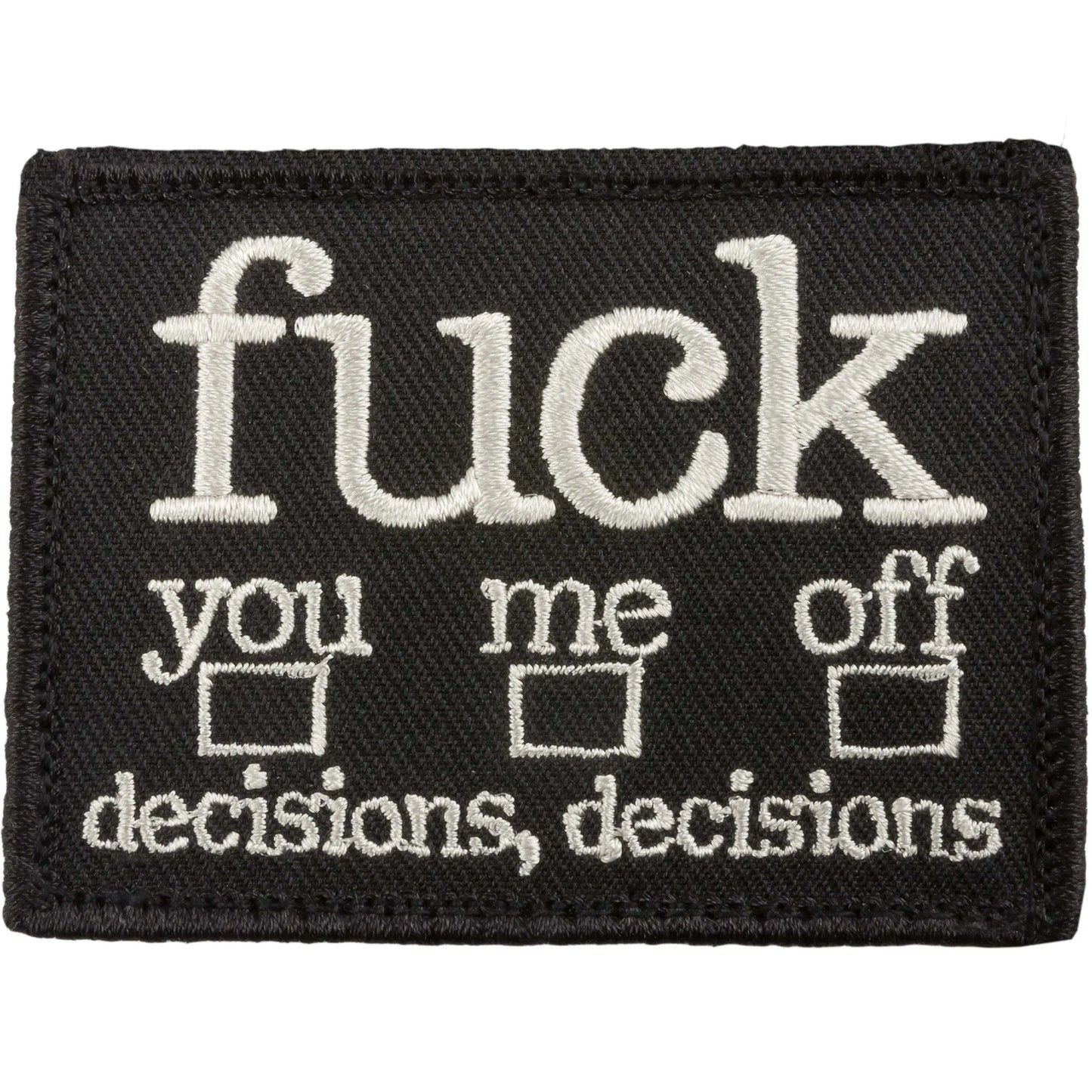 Café Viereck Patch Fuck Decisions - ASMC