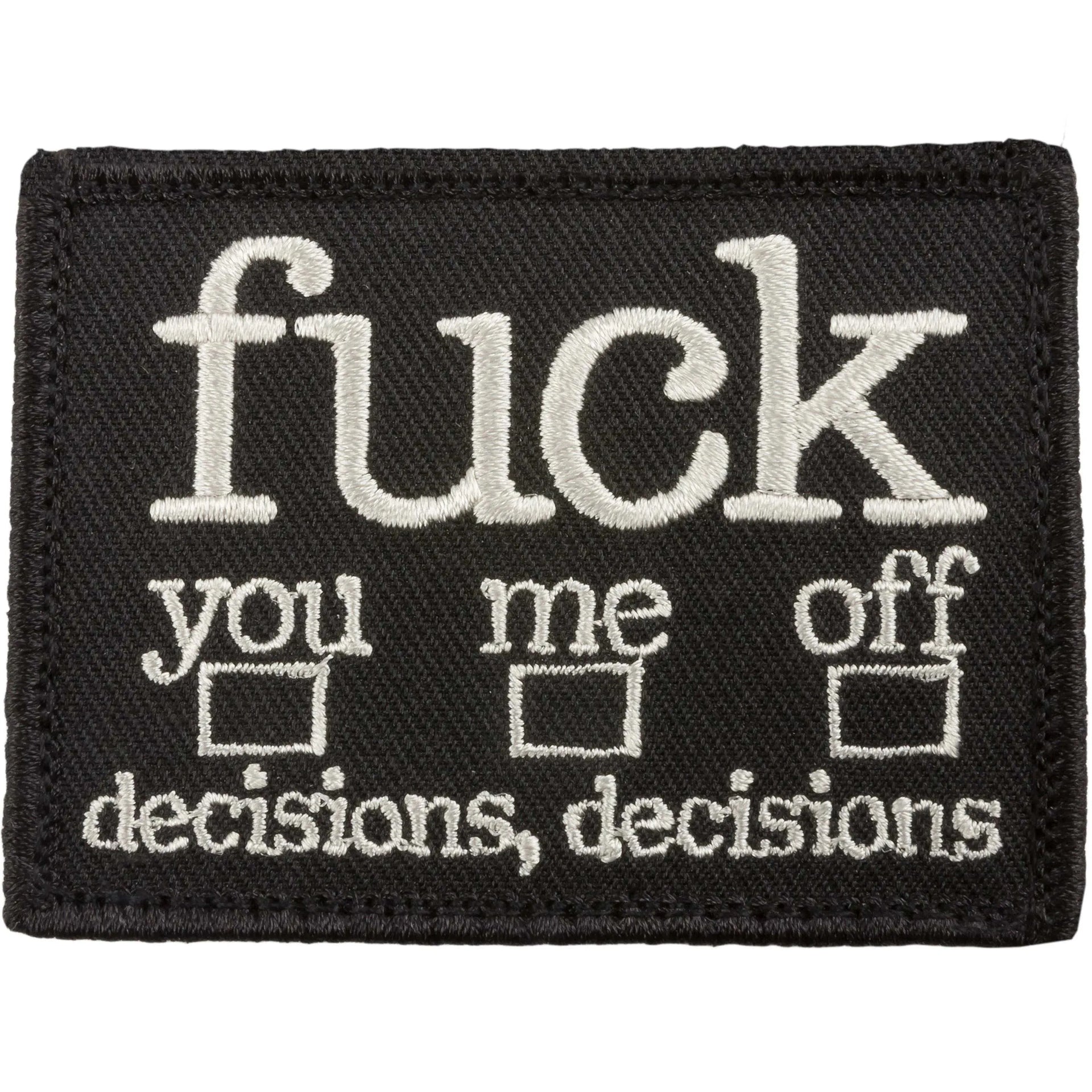 Café Viereck Patch Fuck Decisions - ASMC