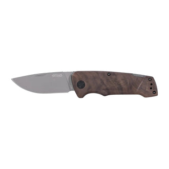 Taschenmesser BWK 2 Blue Wood Knife silberfarben braun