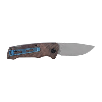 Taschenmesser BWK 2 Blue Wood Knife silberfarben braun