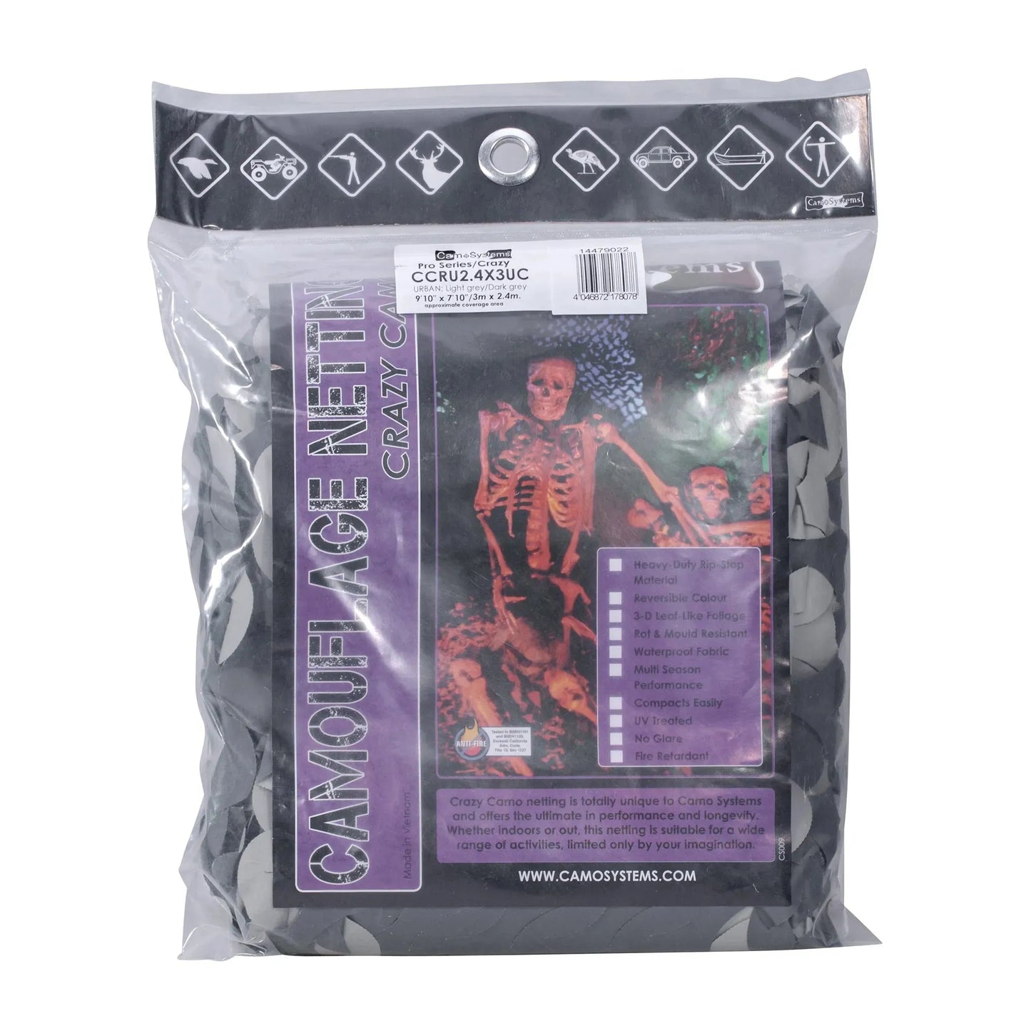 CamoSystems Tarnnetz Pro Crazy Camo 2.4 x 3 m - ASMC