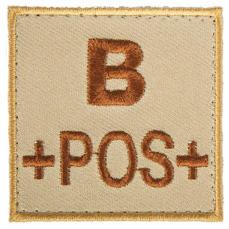 Blutgruppenpatch Blutgruppe B positiv sand