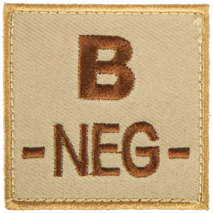 Blutgruppenpatch Blutgruppe B neg
