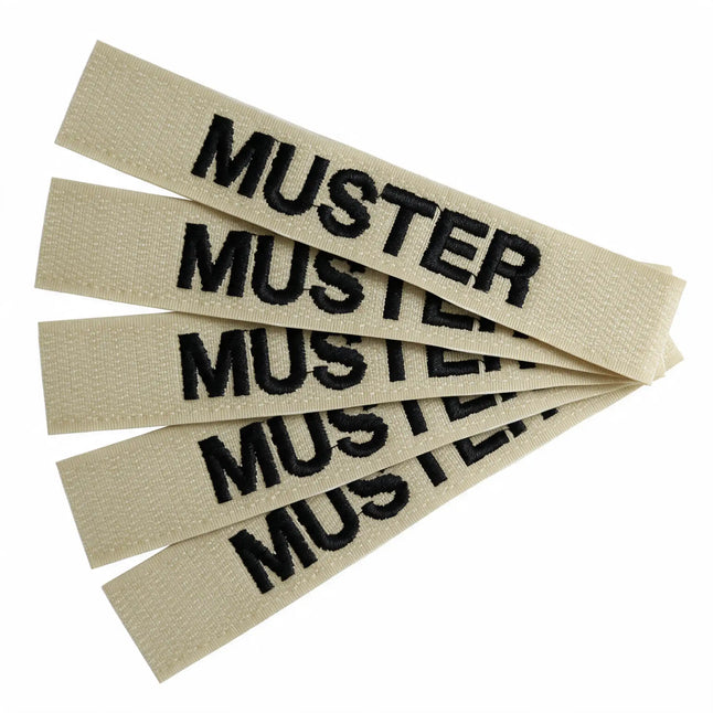 Namensbänder 5er Set Khaki