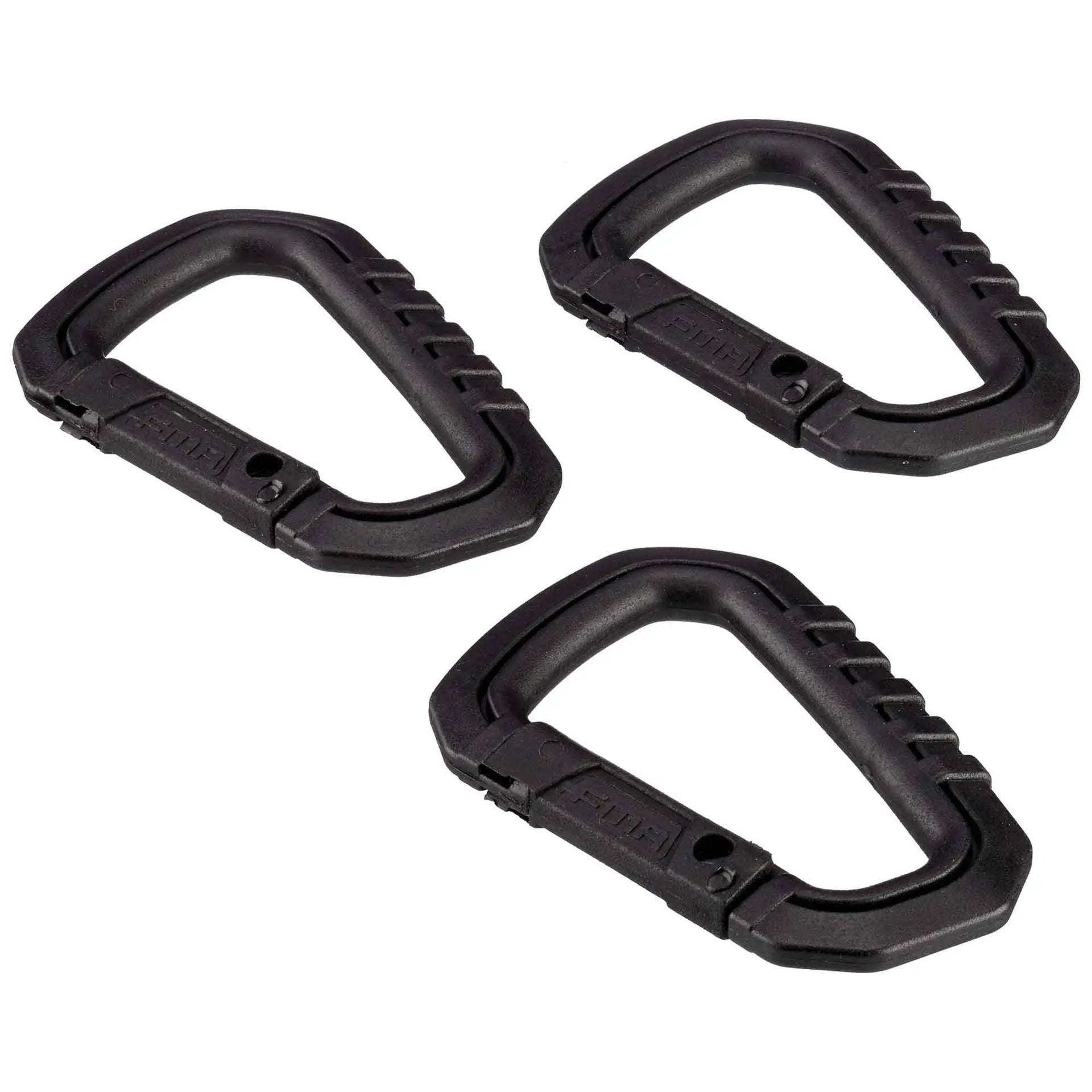 Karabiner Set Typ D Quick Hook groß schwarz