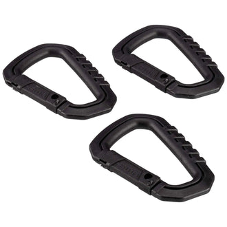 Karabiner Set Typ D Quick Hook groß schwarz