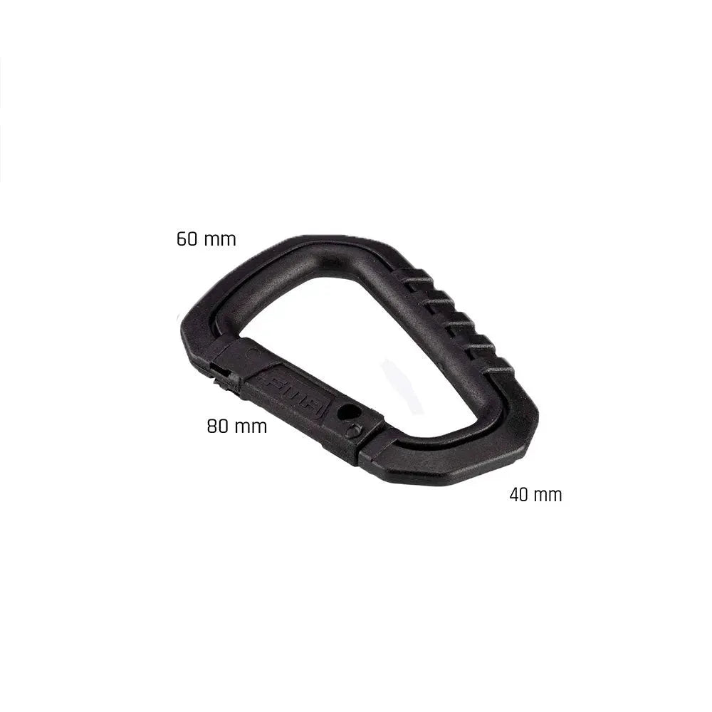 Karabiner Set Typ D Quick Hook groß schwarz