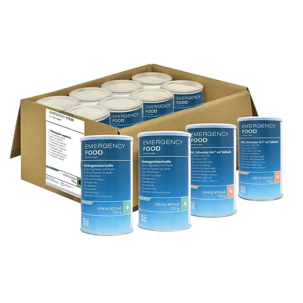 Emergency Food Notfallpaket 1 Person 30 Tage Vegetarisch - ASMC