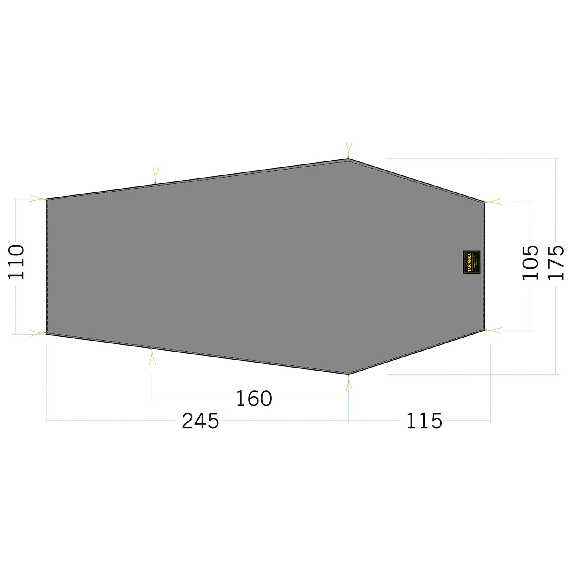 Tatonka Tatonka Zeltunterlage Floor Sheet LT Gargia 3 steingrau oliv - ASMC
