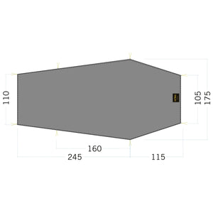 Tatonka Tatonka Zeltunterlage Floor Sheet LT Gargia 3 steingrau oliv - ASMC