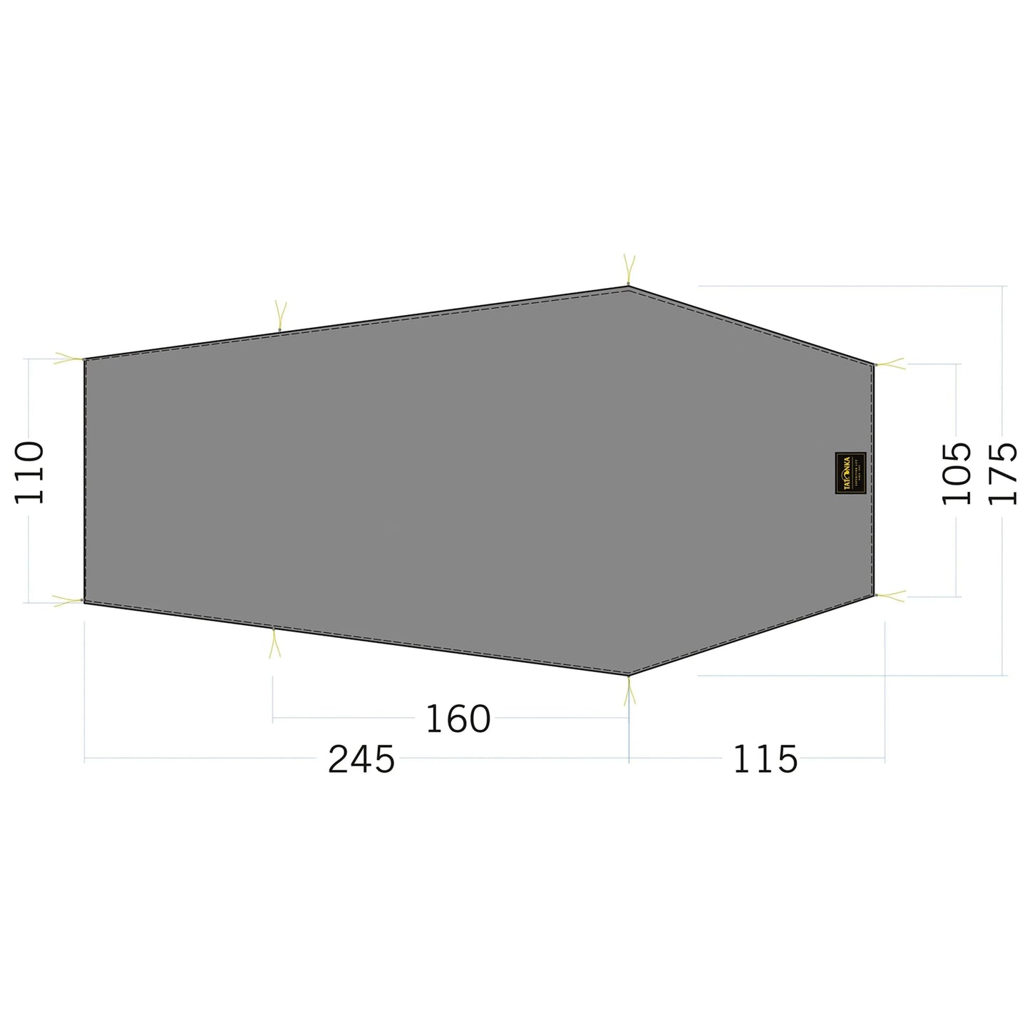 Zeltunterlage Floor Sheet LT Gargia 3 steingrau oliv