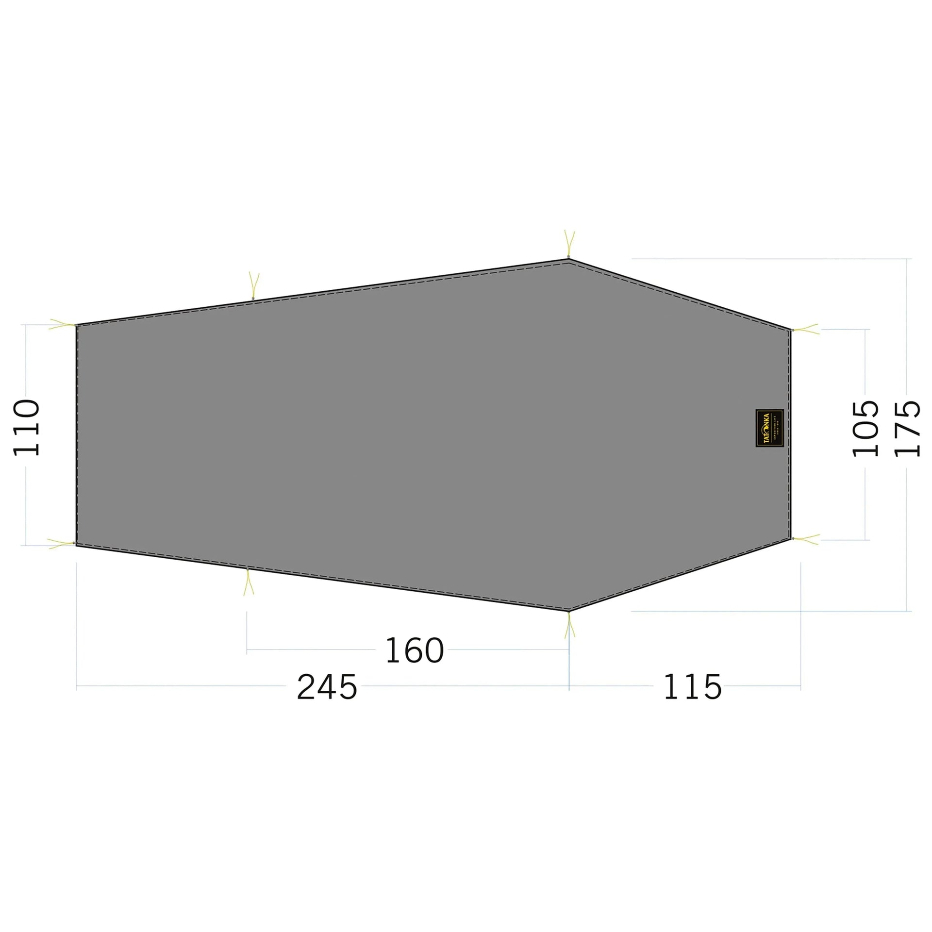 Zeltunterlage Floor Sheet LT Gargia 3 steingrau oliv