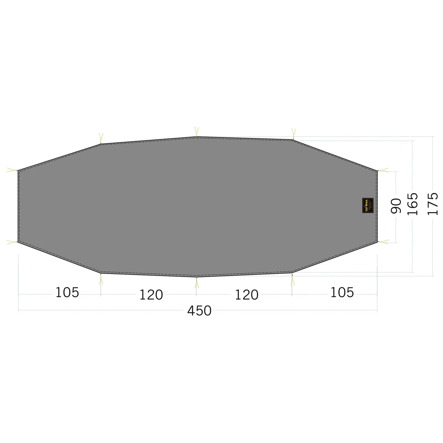 Zeltunterlage Floor Sheet LT Rokua 3 steingrau oliv