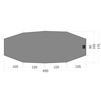 Zeltunterlage Floor Sheet LT Rokua 3 steingrau oliv