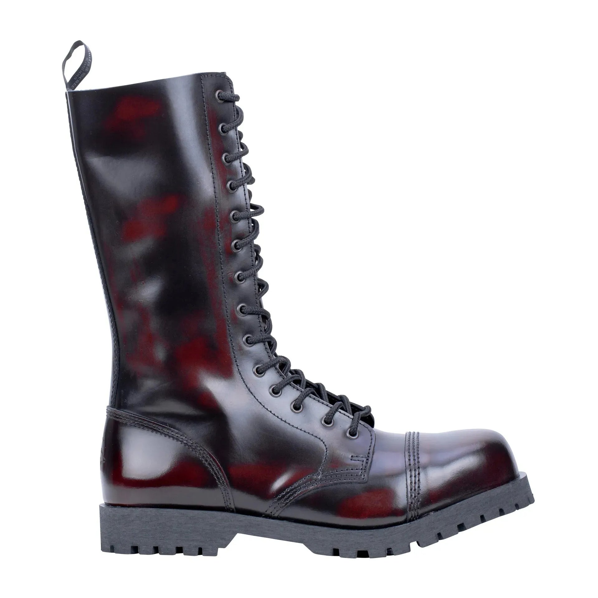 Boots & Braces Stiefel 14-Loch Rub Off burgundy - ASMC
