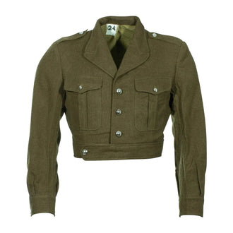 Französische Jacke IKE Wolltuch oliv gebraucht