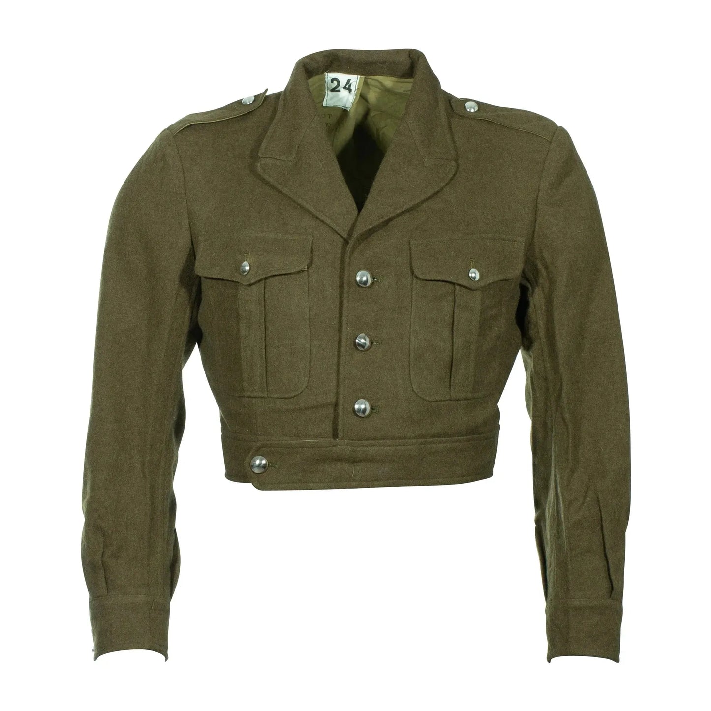 Französische Armee Französische Jacke IKE Wolltuch oliv gebraucht - ASMC