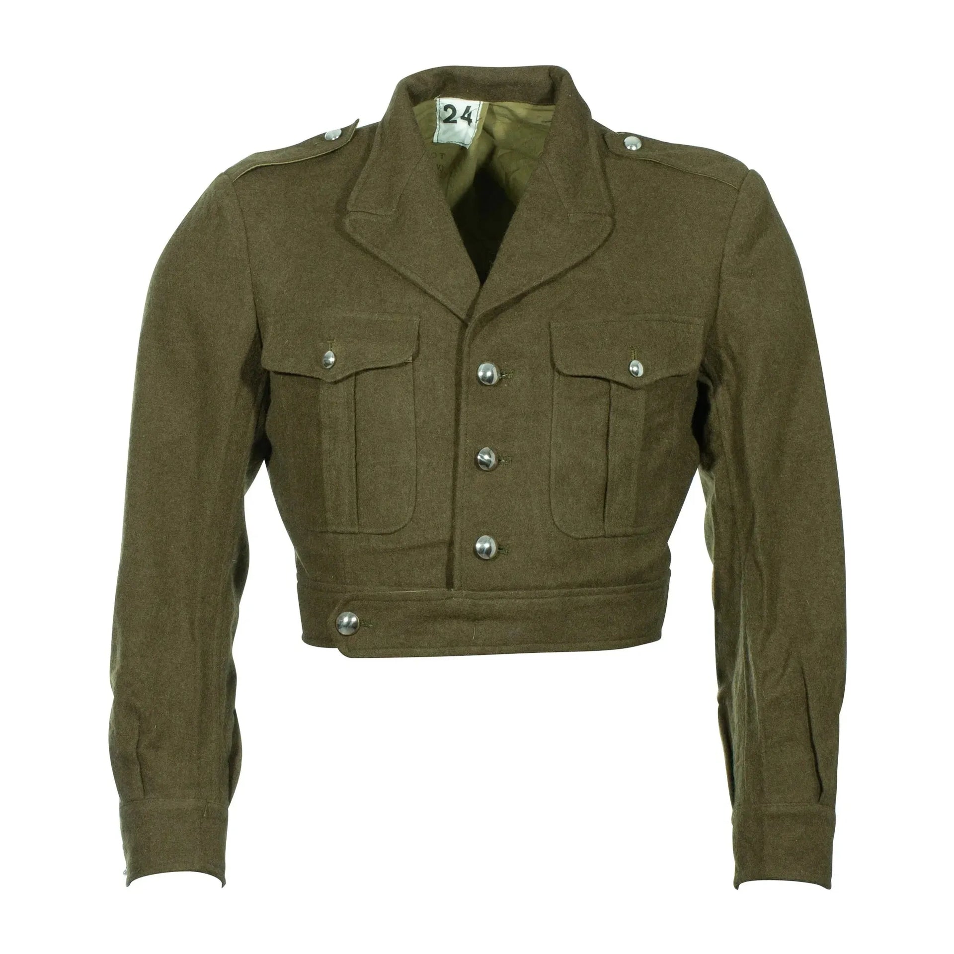 Französische Armee Französische Jacke IKE Wolltuch oliv gebraucht - ASMC