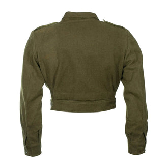 Französische Jacke IKE Wolltuch oliv gebraucht