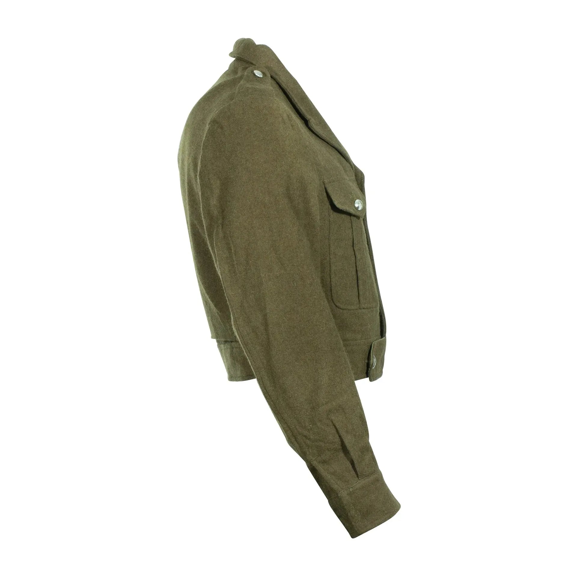 Französische Armee Französische Jacke IKE Wolltuch oliv gebraucht - ASMC