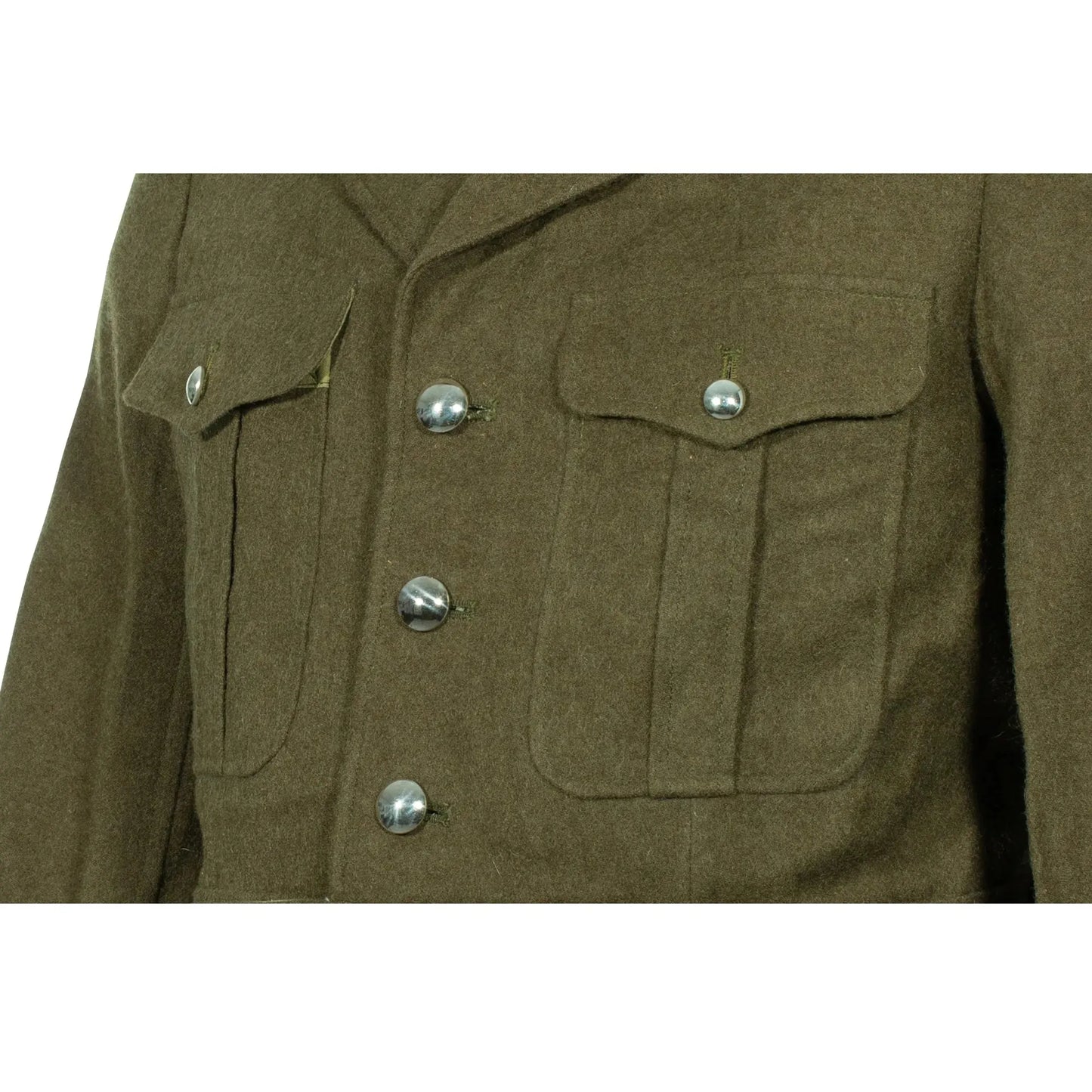 Französische Armee Französische Jacke IKE Wolltuch oliv gebraucht - ASMC