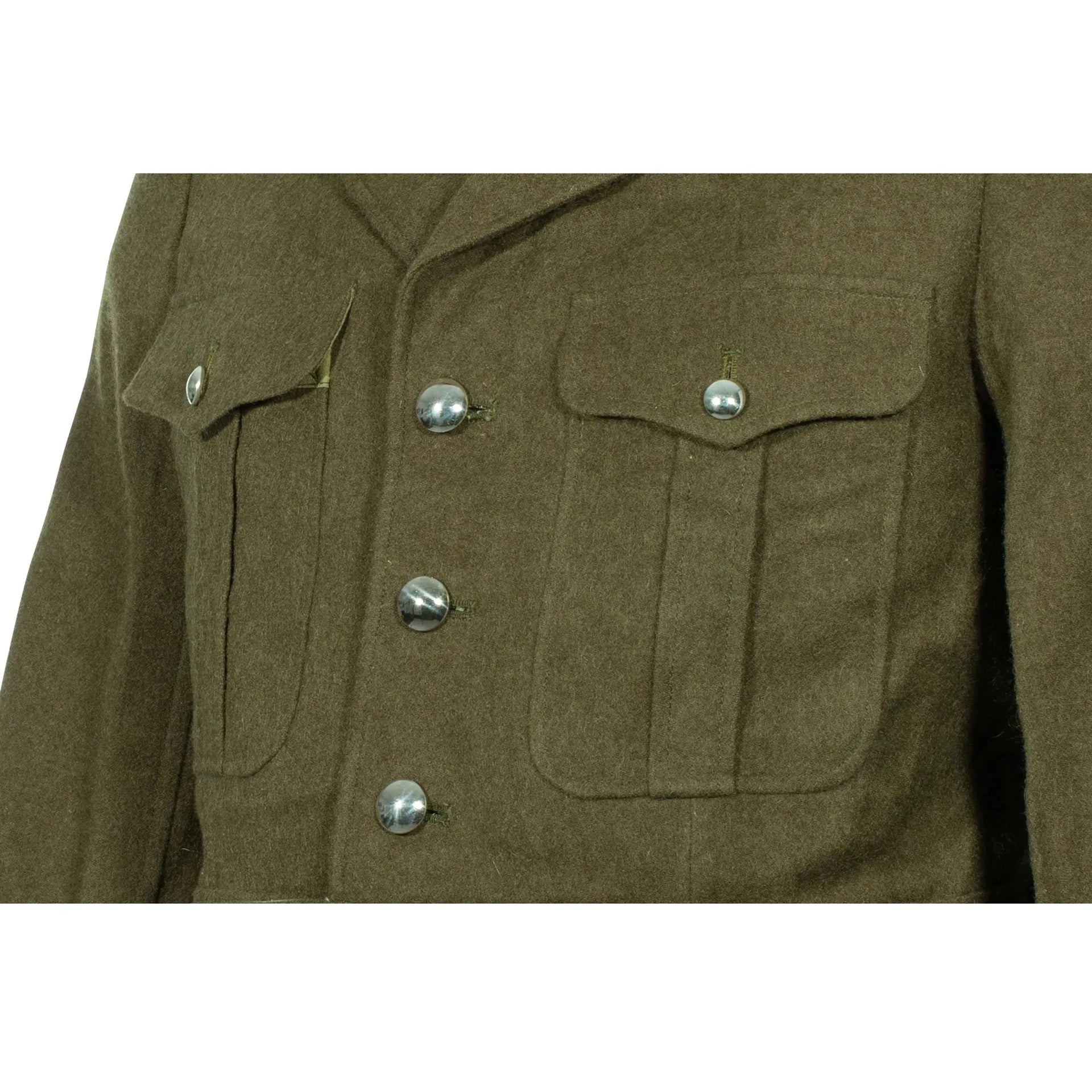 Französische Armee Französische Jacke IKE Wolltuch oliv gebraucht - ASMC