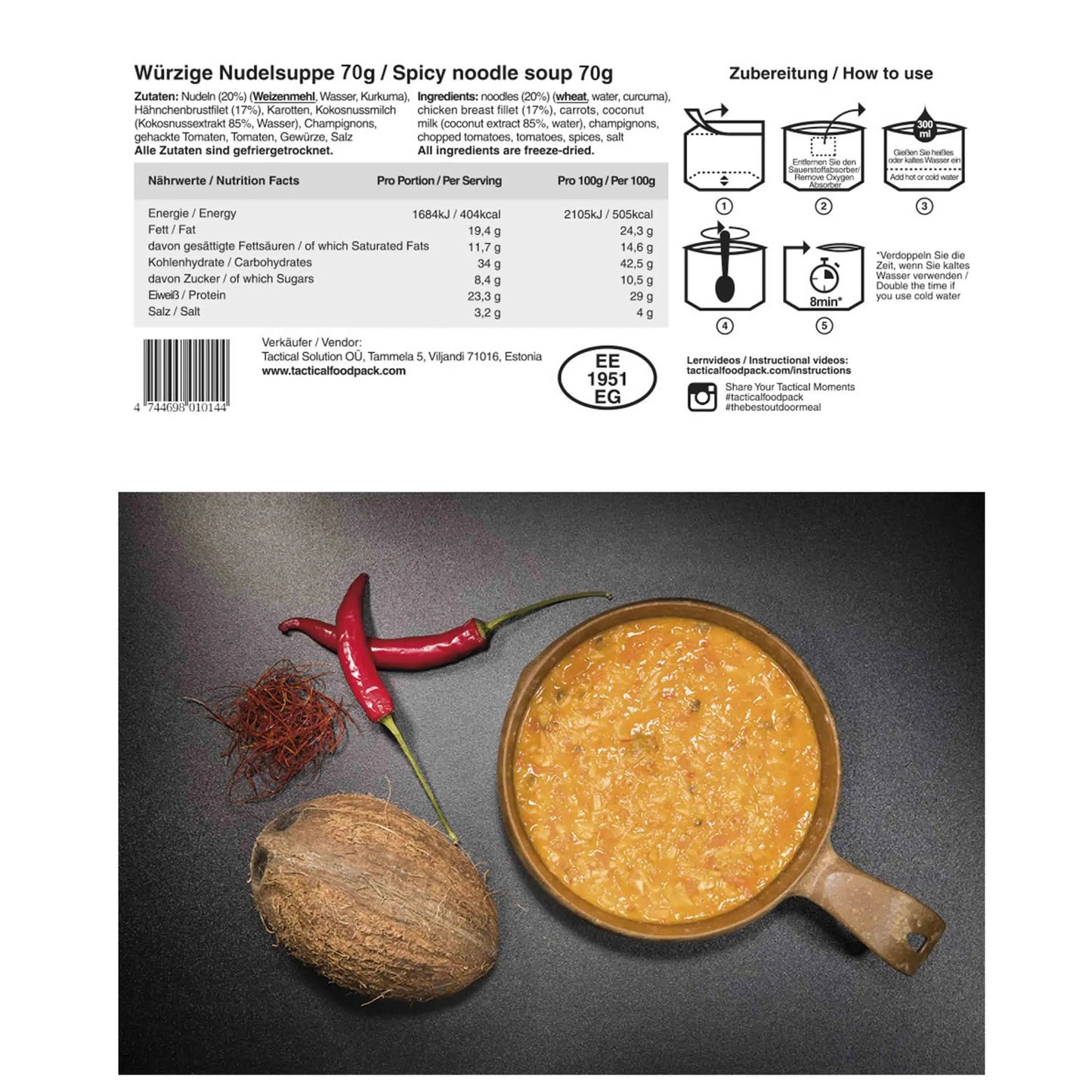 Würzige Nudelsuppe