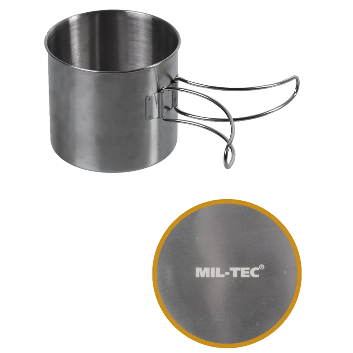 Mil-Tec Trinkbecher Edelstahl Drahtgriffe 600 ml - ASMC