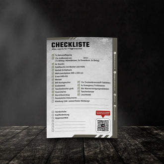 Checkliste Fluchtrucksack Medium - 7 Tage