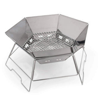 Feuerschale und Grill Hexagon