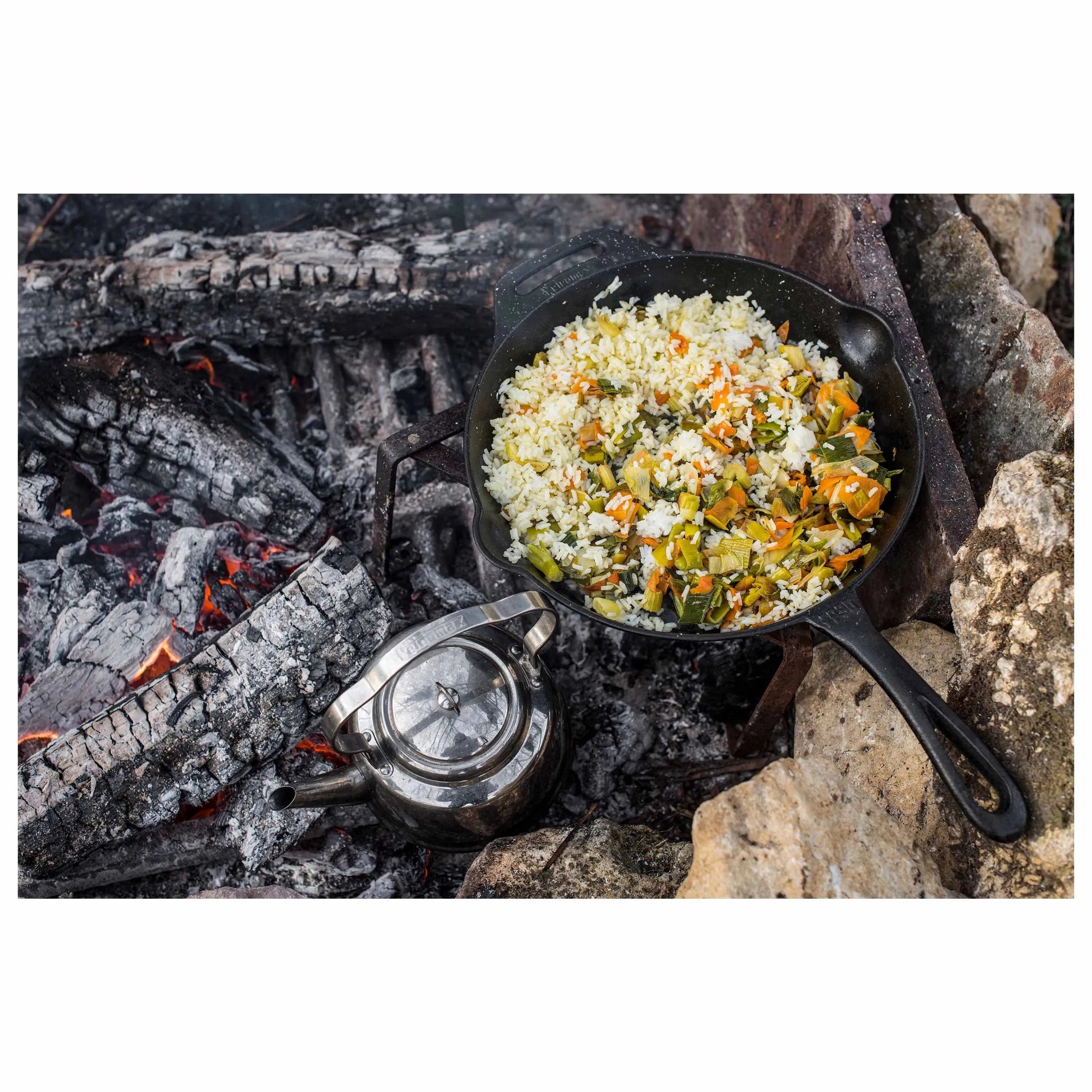 Feuerpfanne fp30 mit Stiel ohne Füße schwarz