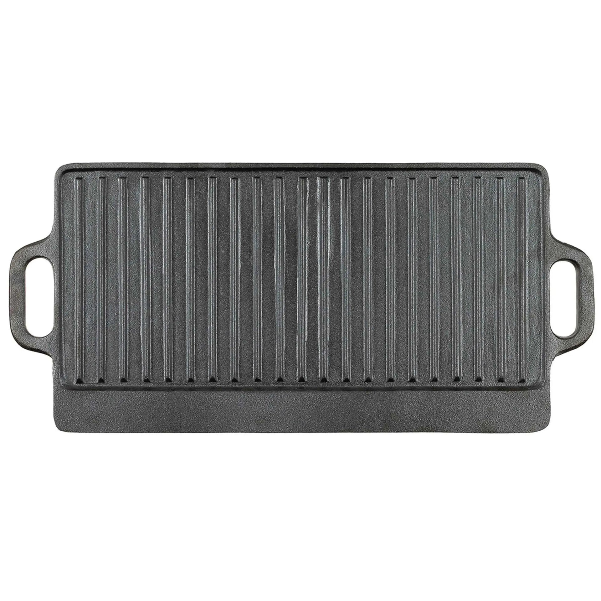 Grillplatte Gusseisen mit Griffen
