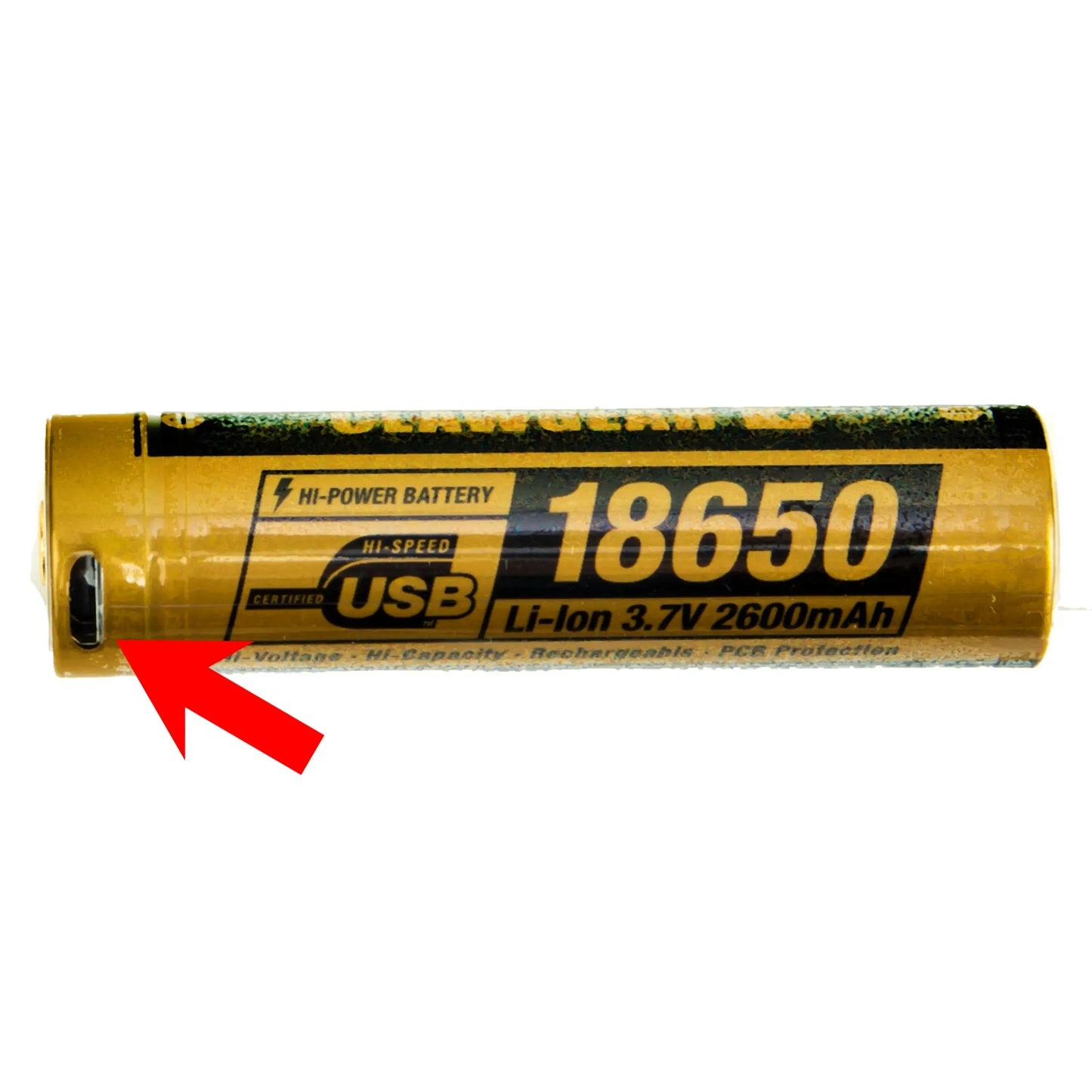 Clawgear Akku 18650 3.7V 2600mAh Micro-USB - ASMC