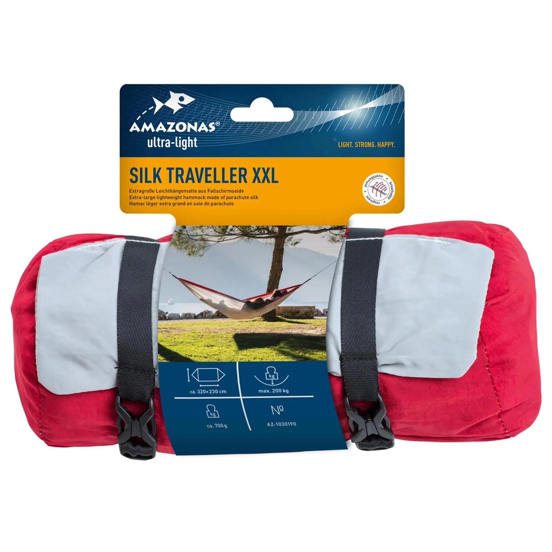 Amazonas Amazonas Hängematte Silk Traveller XXL grau rot - ASMC