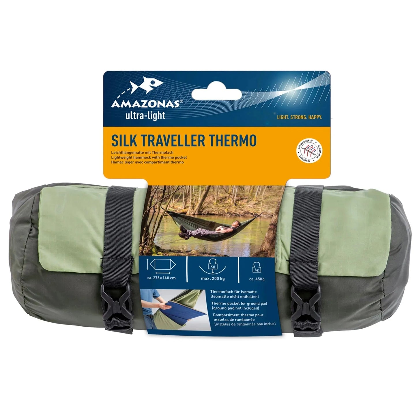 Amazonas Amazonas Hängematte Silk Traveller Thermo grün oliv - ASMC