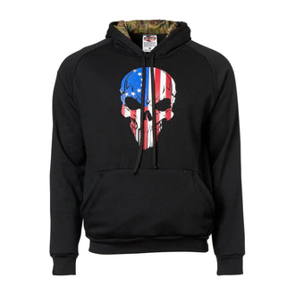 Hoodie BR Flag Skull schwarz