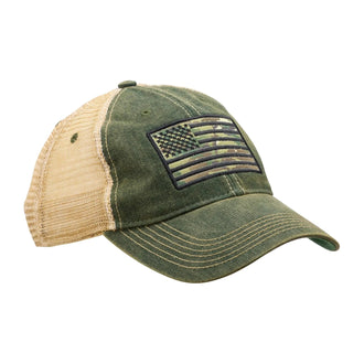 Cap Camo Flag Trucker Hat oliv