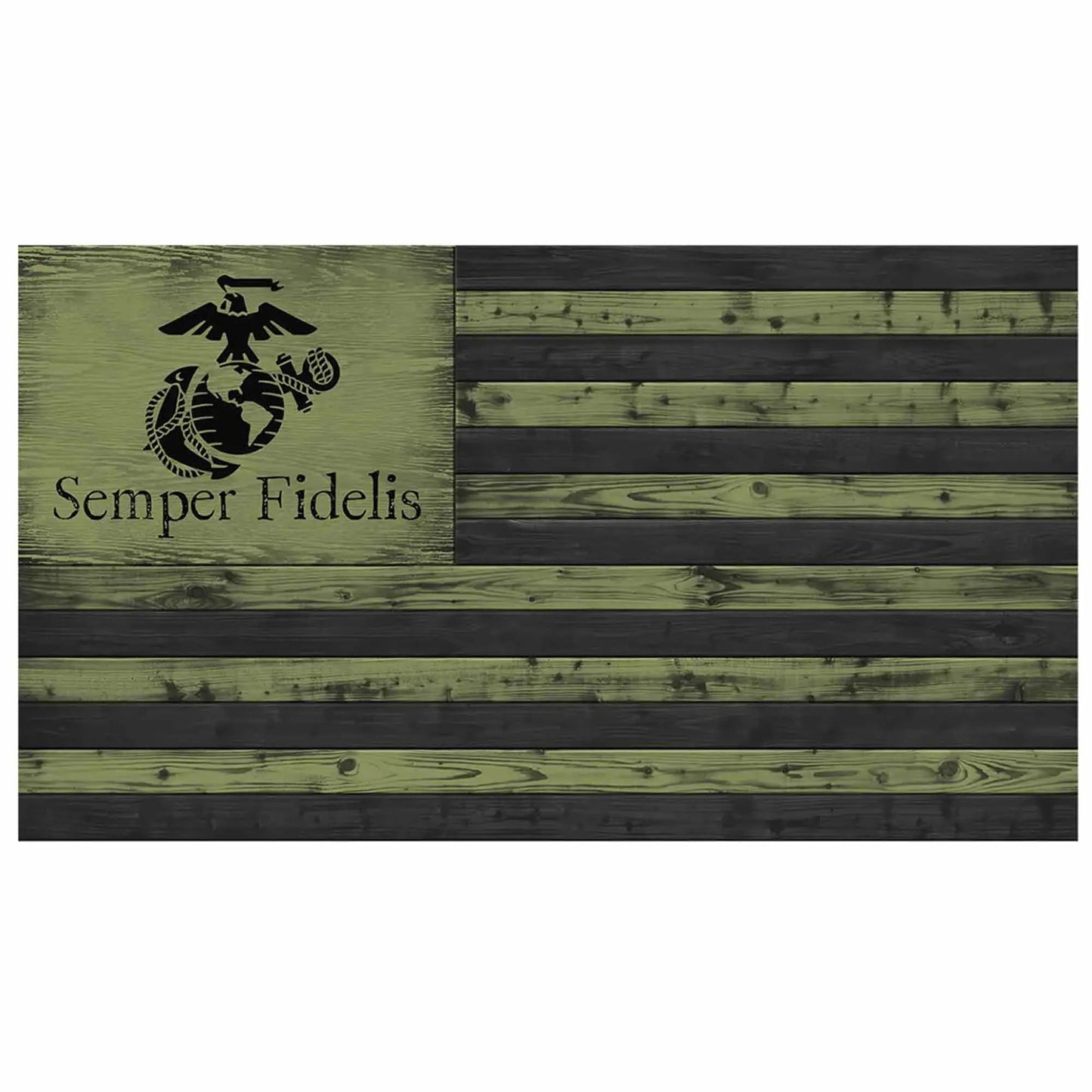 Holzflagge USMC EGA