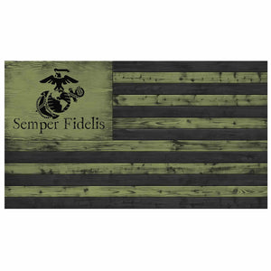 Holzflagge USMC EGA