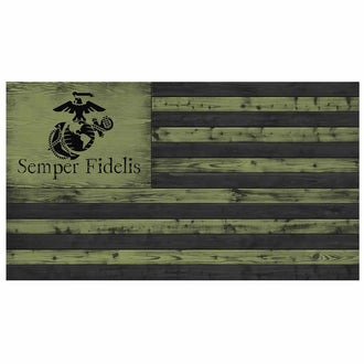 Holzflagge USMC EGA